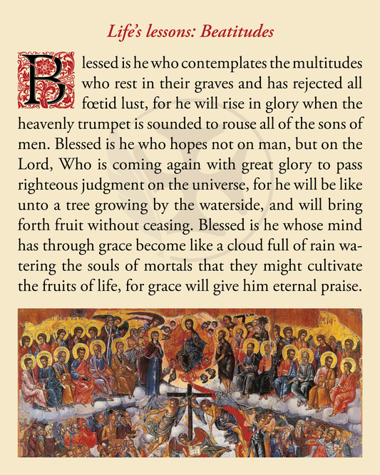 Life’s lessons: Beatitudes