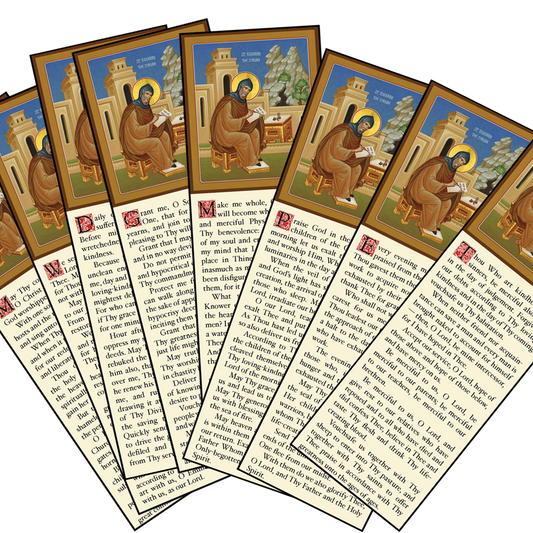St. Ephraim the Syrian Bookmarks (Pack of 8 Distinct Prayers)