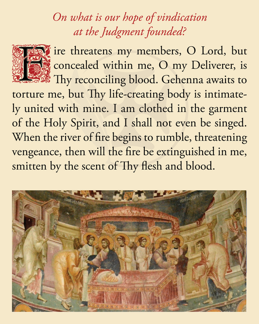On what is our hope of vindication at the Judgment founded?