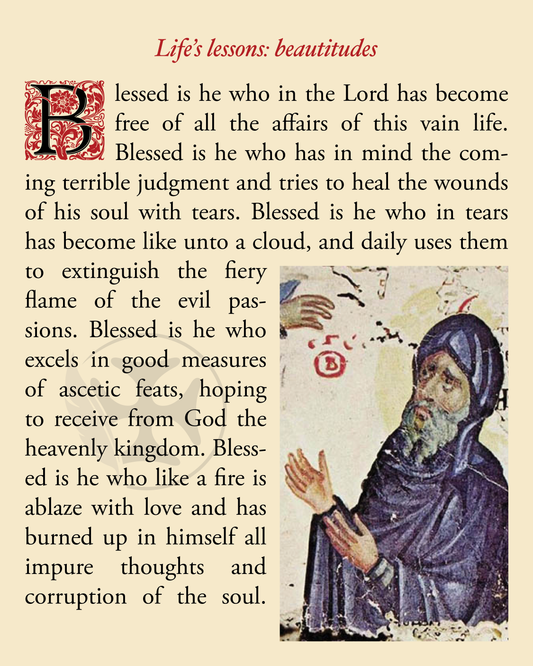 Life's lessons: beatitudes