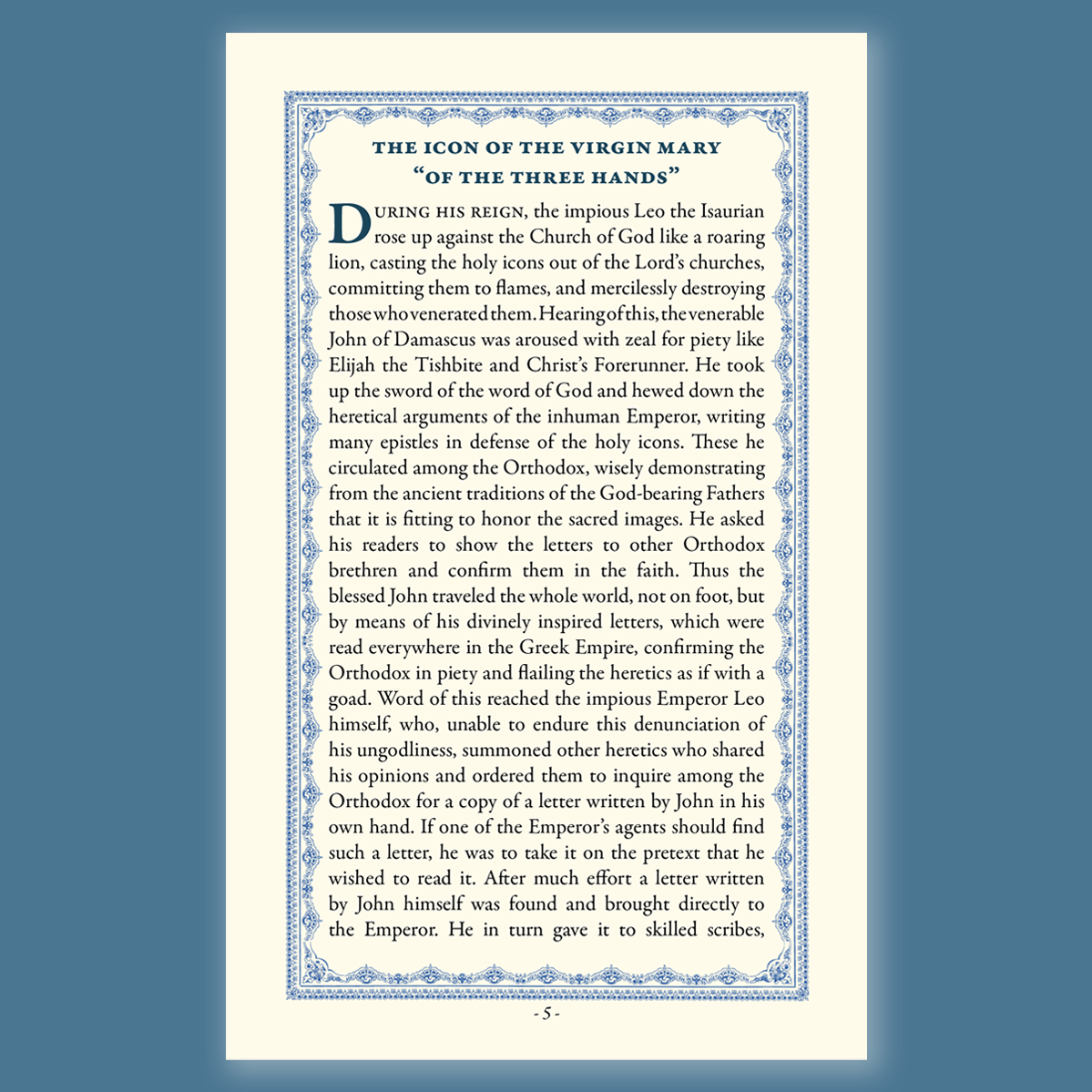 The Icon of the Virgin Mary of the Three Hands: Canon & Akathist Hymn