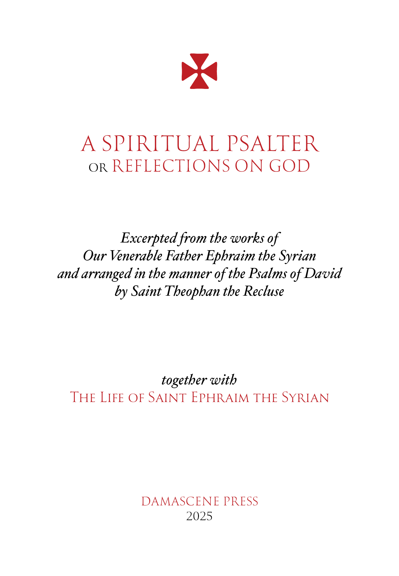 A Spiritual Psalter or Reflections on God (Hardbound Gift Edition)